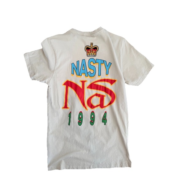 RARE NAS T-Shirt Tee Music Back Nasty 1994 One Time For 4 Your Mind nasty Sz XS - Picture 3 of 4